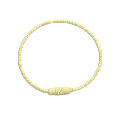 Beadable Charm Tumbler Cable - Light Yellow (5 Cables)