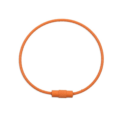 Beadable Charm Tumbler Cable - Orange (5 Cables)