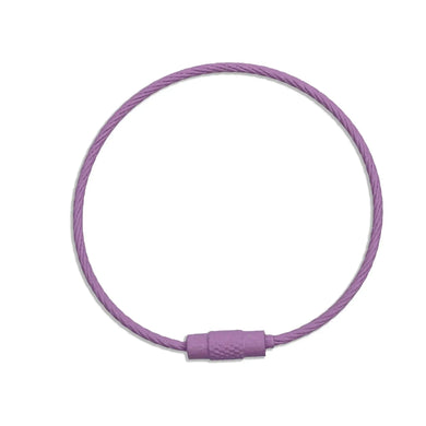 Beadable Charm Tumbler Cable - Purple (5 Cables)