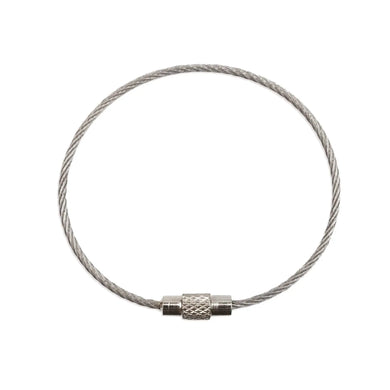 Beadable Charm Tumbler Cable - Silver (5 Cables)