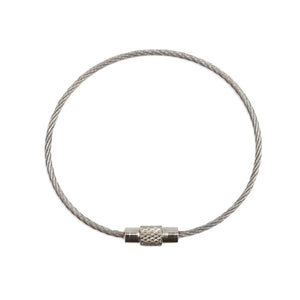 Beadable Charm Tumbler Cable - Silver (5 Cables)