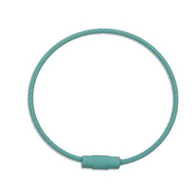 Beadable Charm Tumbler Cable - Turquoise Blue (5 Cables)