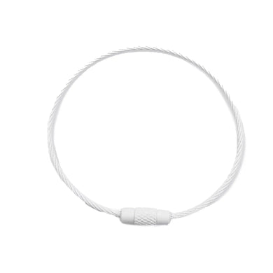 Beadable Charm Tumbler Cable - White (5 Cables)