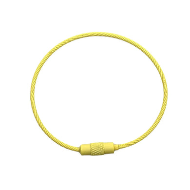 Beadable Charm Tumbler Cable - Yellow (5 Cables)