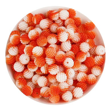 Bumpy Beads - Orange & White 2 Tone