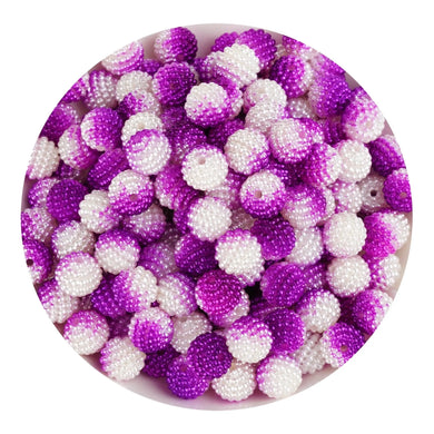 Bumpy Beads - Purple & White 2 Tone