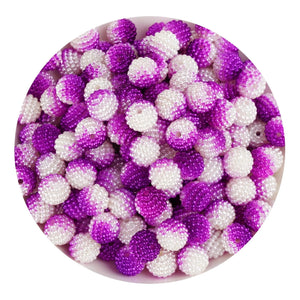Bumpy Beads - Purple & White 2 Tone