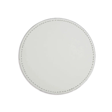 Coaster Vegan Leather Round - White