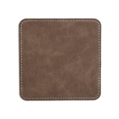 Coaster Vegan Leather Square - Gray Brown