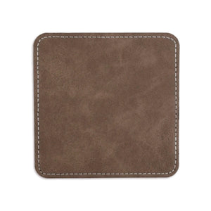 Coaster Vegan Leather Square - Gray Brown