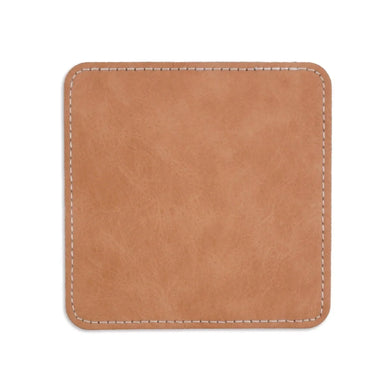 Coaster Vegan Leather Square - Tan