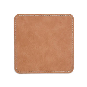 Coaster Vegan Leather Square - Tan