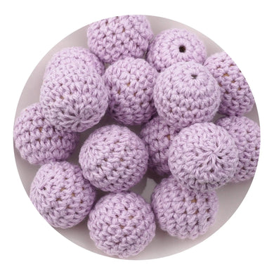 Crochet Wood Bead - Light Purple
