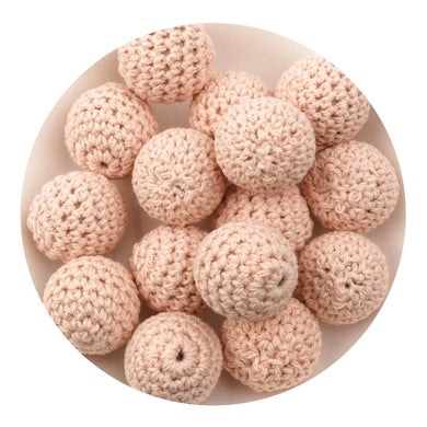Crochet Wood Bead - Oatmeal