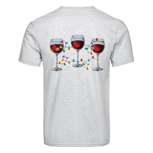 DTF Heat Transfer - Christmas Lights & Red Wine