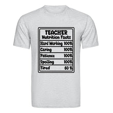 Load image into Gallery viewer, DTF Heat Transfer - Teacher Nutrition Facts