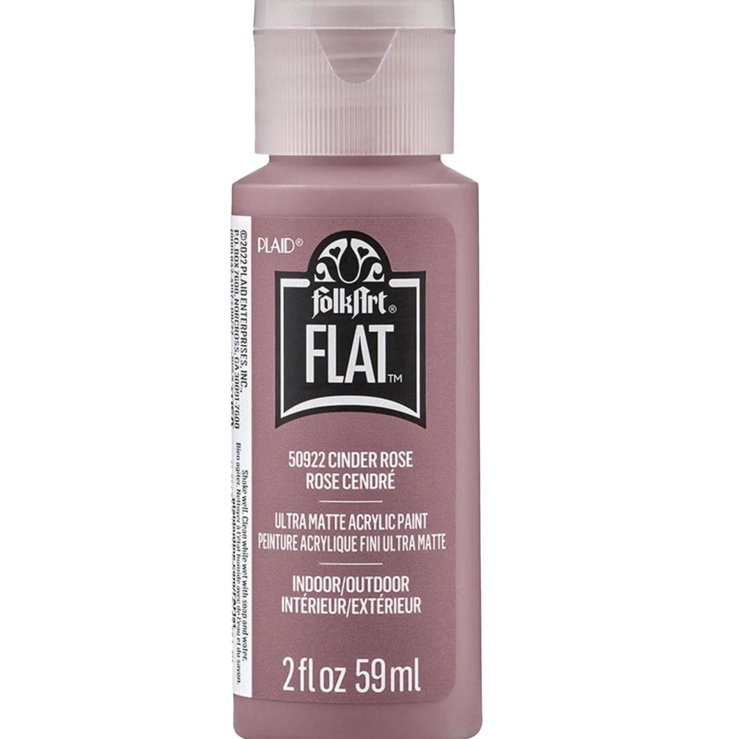 FolkArt Flat Ultra Matte Acrylic Paint - Cinder Rose