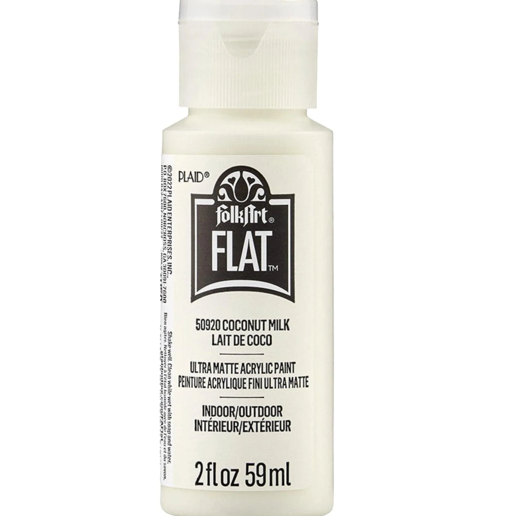 FolkArt Flat Ultra Matte Acrylic Paint - Coconut Milk