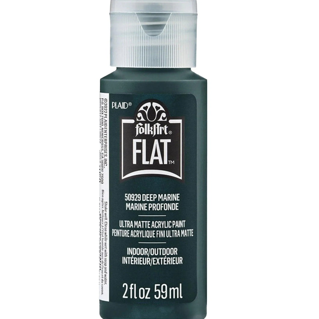 FolkArt Flat Ultra Matte Acrylic Paint - Deep Marine