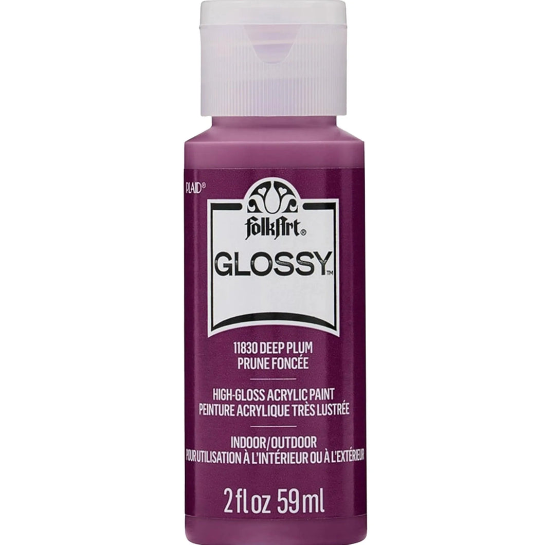 FolkArt Glossy Acrylic Paint - Deep Plum