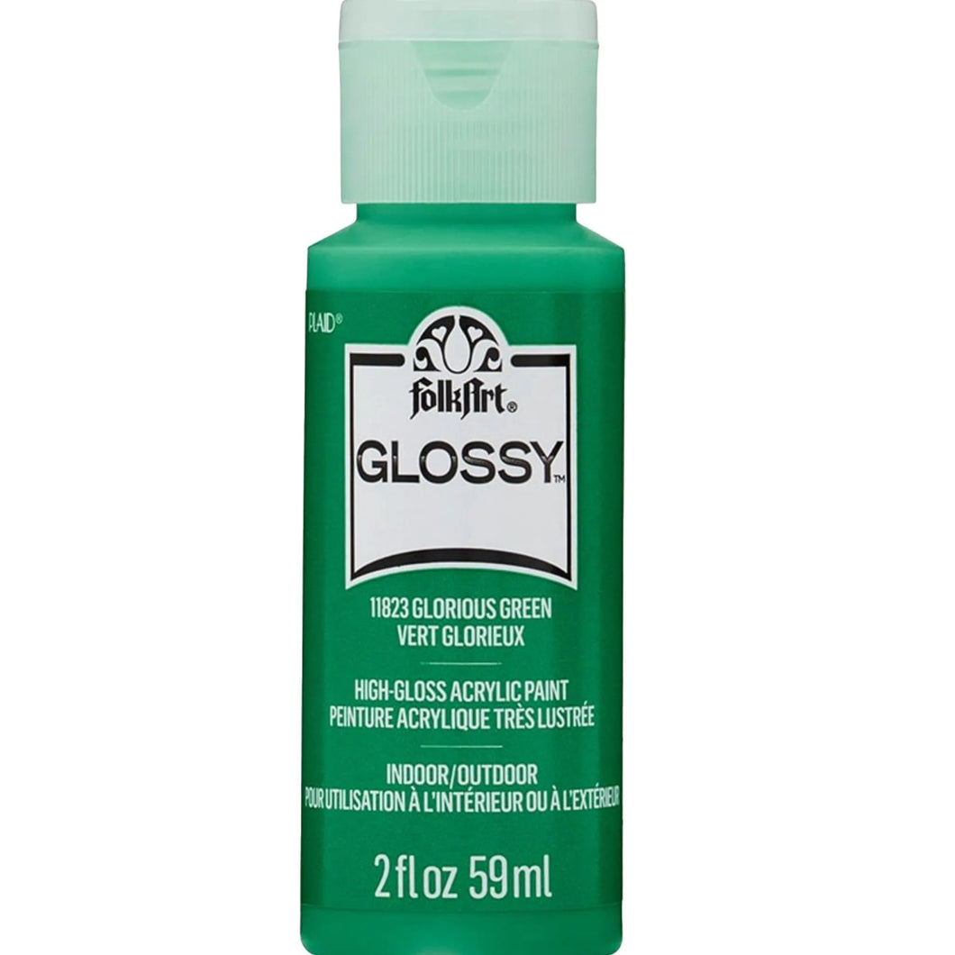 FolkArt Glossy Acrylic Paint - Glorious Green