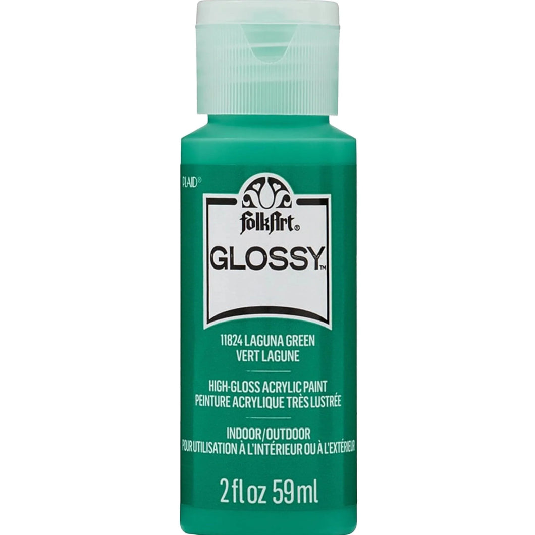FolkArt Glossy Acrylic Paint - Laguna Green