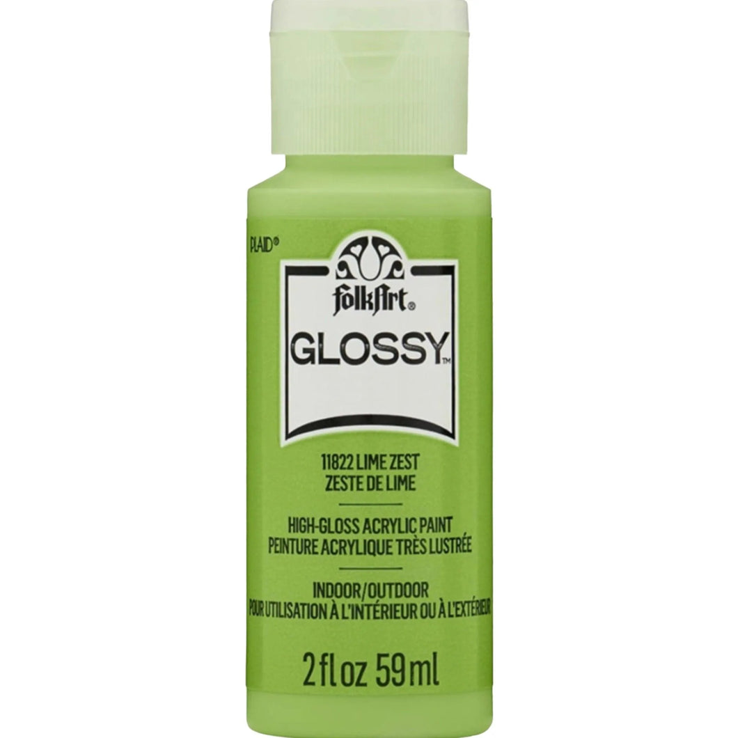 FolkArt Glossy Acrylic Paint - Lime Zest