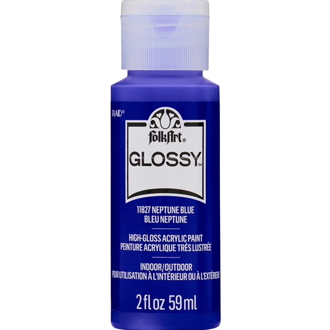 FolkArt Glossy Acrylic Paint - Neptune Blue