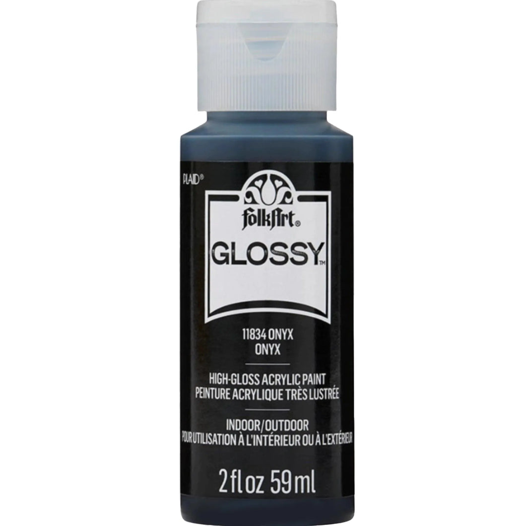 FolkArt Glossy Acrylic Paint - Onyx