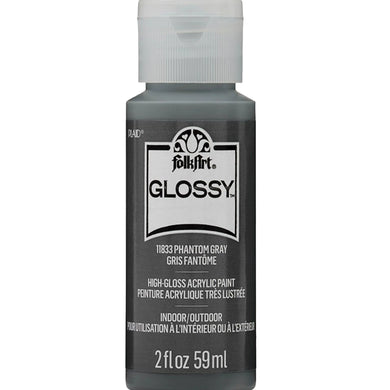 FolkArt Glossy Acrylic Paint - Phantom Gray