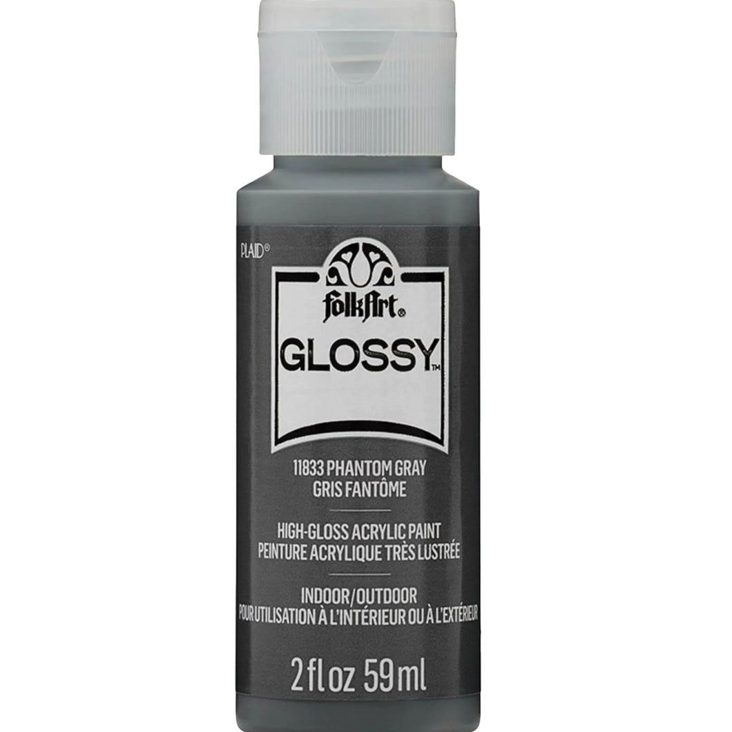 FolkArt Glossy Acrylic Paint - Phantom Gray