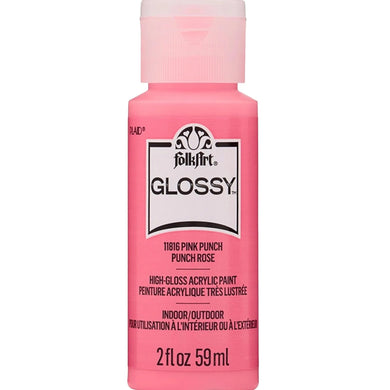 FolkArt Glossy Acrylic Paint - Pink Punch
