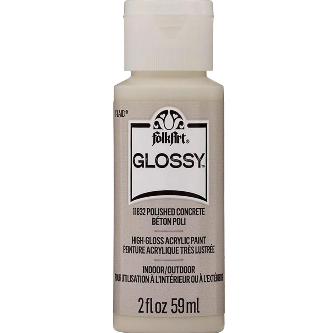 FolkArt Glossy Acrylic Paint - Polished Concrete
