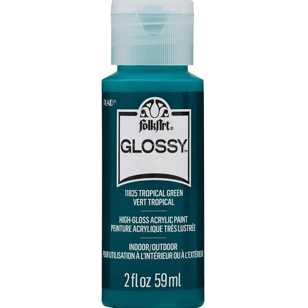 FolkArt Glossy Acrylic Paint - Tropical Green