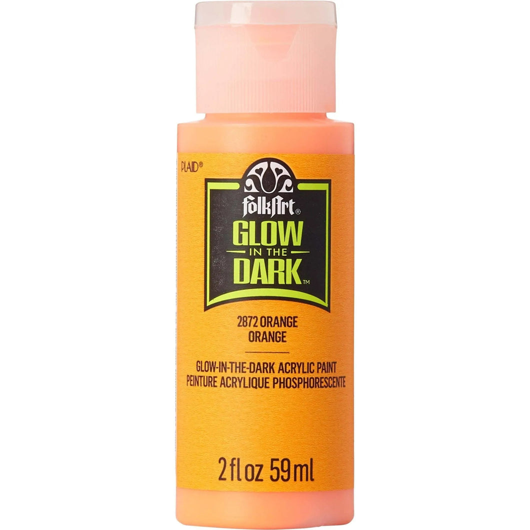 FolkArt Glow In Dark Acrylic Paint - Orange