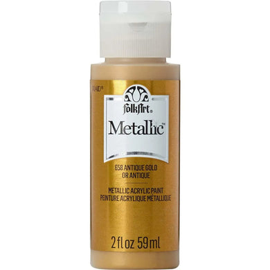 FolkArt Metallic Acrylic Paint - Antique Gold
