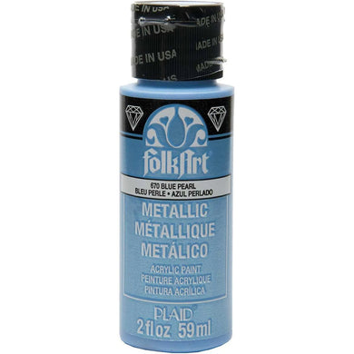 FolkArt Metallic Acrylic Paint - Blue Pearl