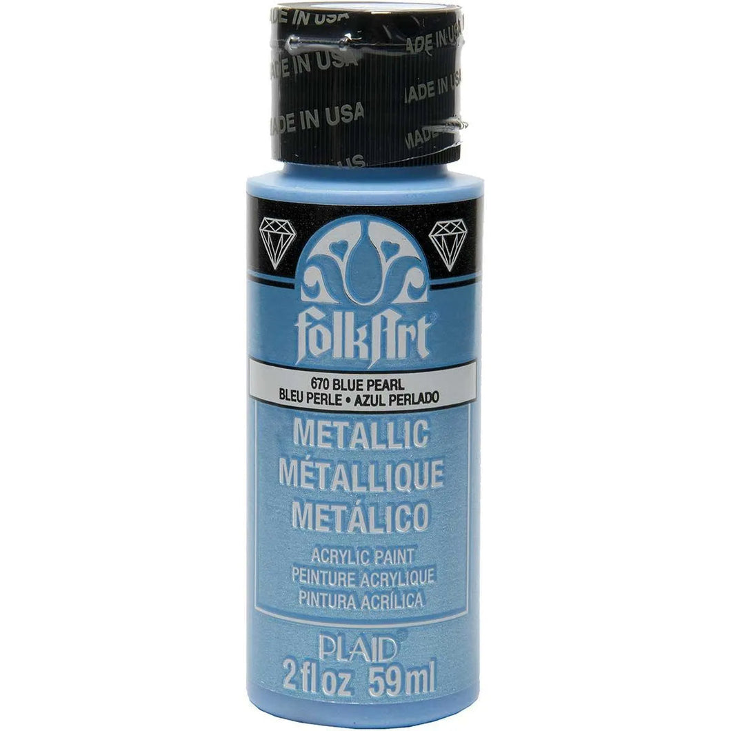 FolkArt Metallic Acrylic Paint - Blue Pearl