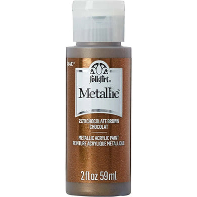 FolkArt Metallic Acrylic Paint - Chocolate Brown