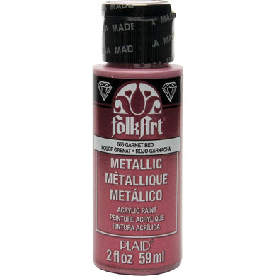 FolkArt Metallic Acrylic Paint - Garnet Red