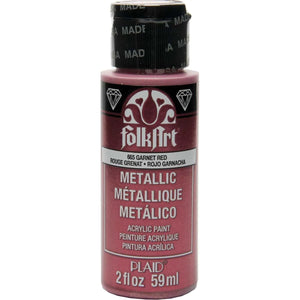 FolkArt Metallic Acrylic Paint - Garnet Red