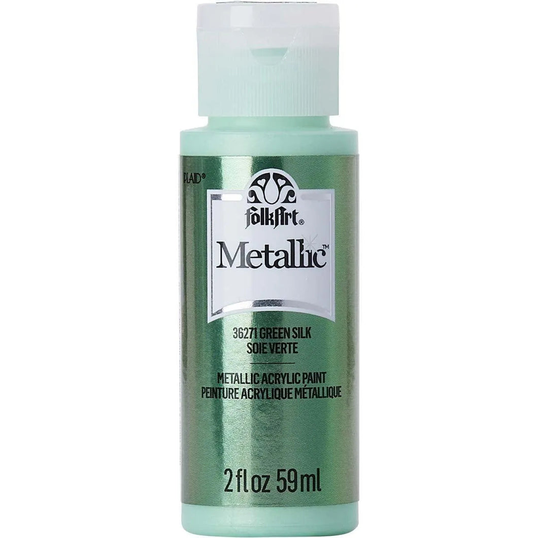 FolkArt Metallic Acrylic Paint - Green Silk