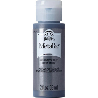 FolkArt Metallic Acrylic Paint - Gunmetal Gray