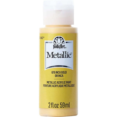 FolkArt Metallic Acrylic Paint - Inca Gold