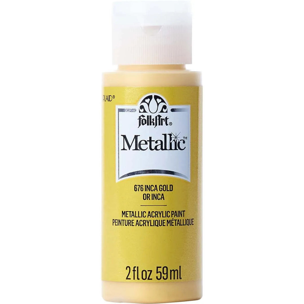 FolkArt Metallic Acrylic Paint - Inca Gold