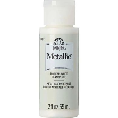 FolkArt Metallic Acrylic Paint - Pearl White
