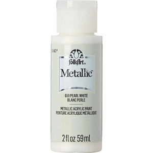 FolkArt Metallic Acrylic Paint - Pearl White