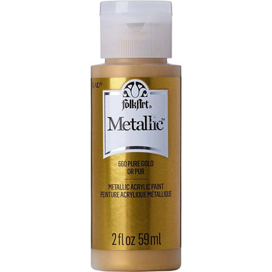 FolkArt Metallic Acrylic Paint - Pure Gold