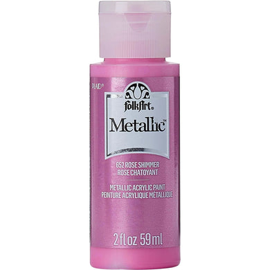 FolkArt Metallic Acrylic Paint - Rose