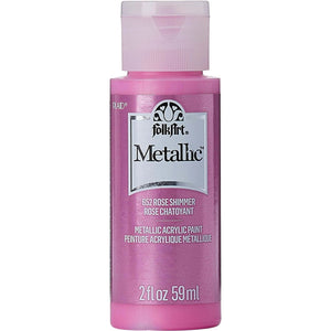 FolkArt Metallic Acrylic Paint - Rose